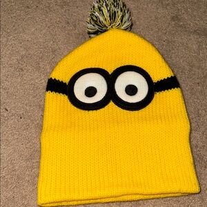 Kids Yellow Minion Beanie Hat | Pre-loved